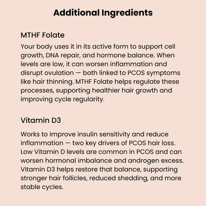 SheFlourish | Myo & D-Chiro Inositol | The Only Formula Designed To Fix The Real Root Cause Behind PCOS  Hair Loss